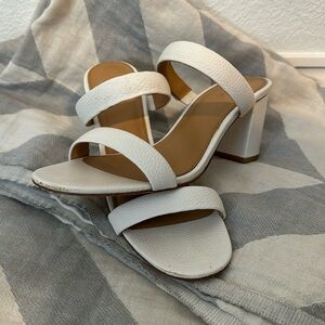 Soludos White Heel Sandals EUC SIZE 8.5